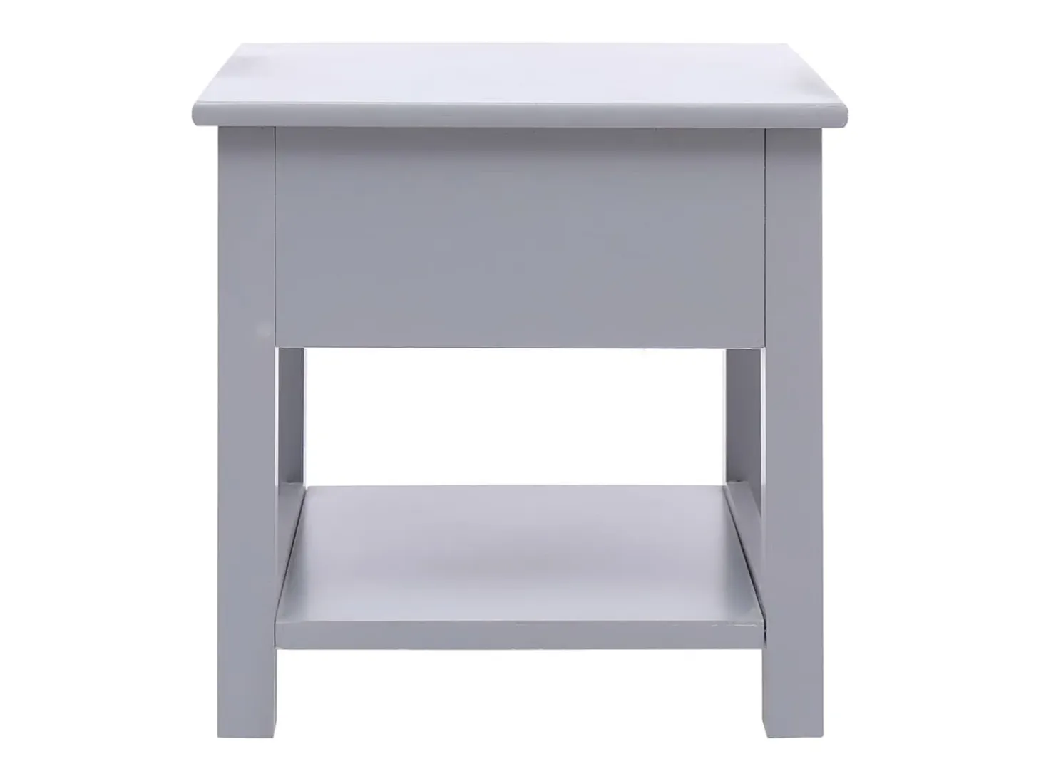 Mesa auxiliar madera de Paulownia gris 40x40x40 cm