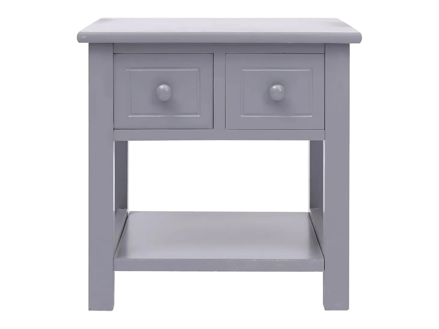 Mesa auxiliar madera de Paulownia gris 40x40x40 cm