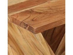 Mesa auxiliar madera maciza de acacia 35x35x55 cm