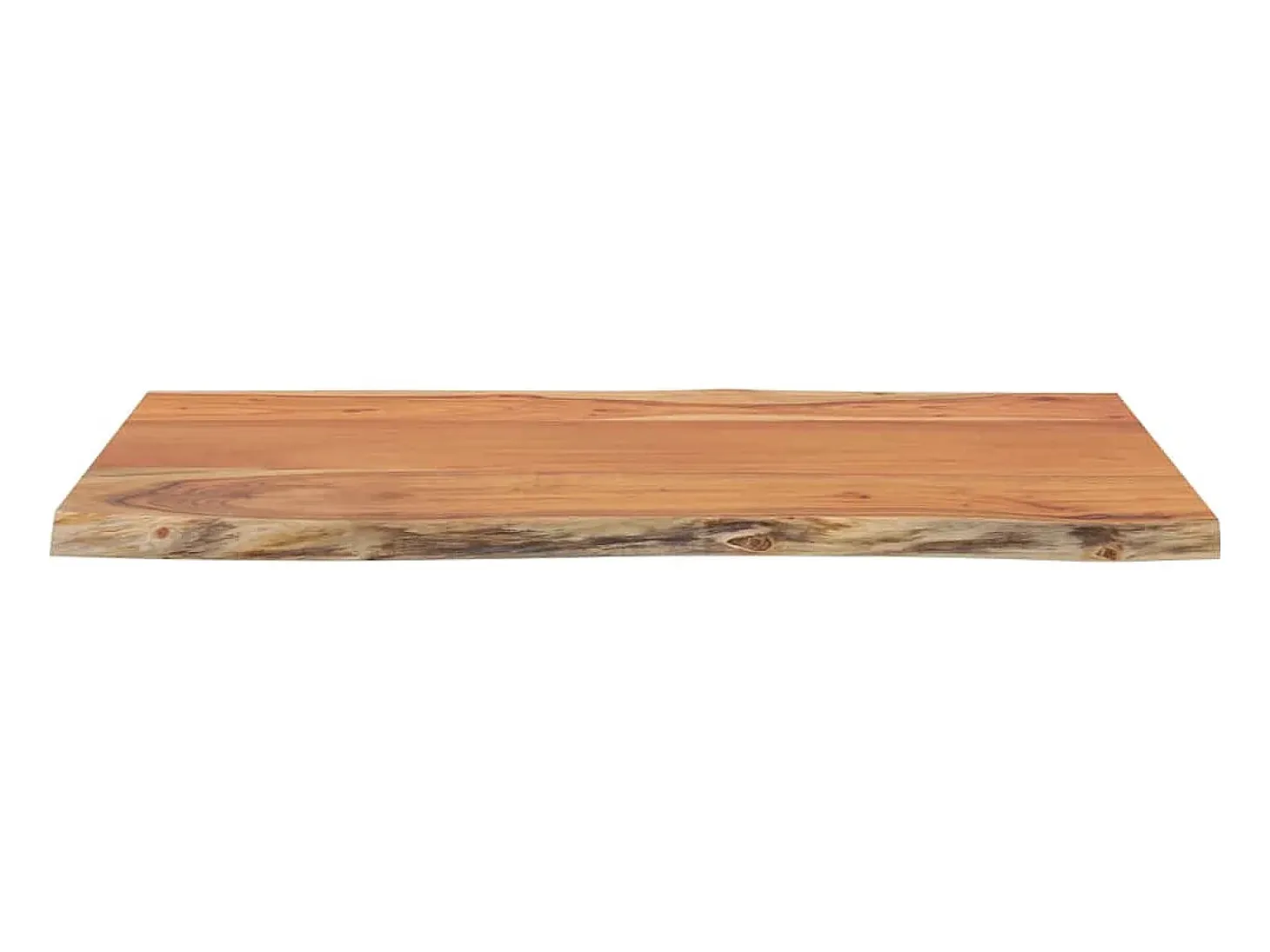 Mesa auxiliar madera maciza acacia borde natural 60x40x2,5 cm