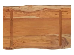 Mesa auxiliar madera maciza acacia borde natural 60x40x2,5 cm