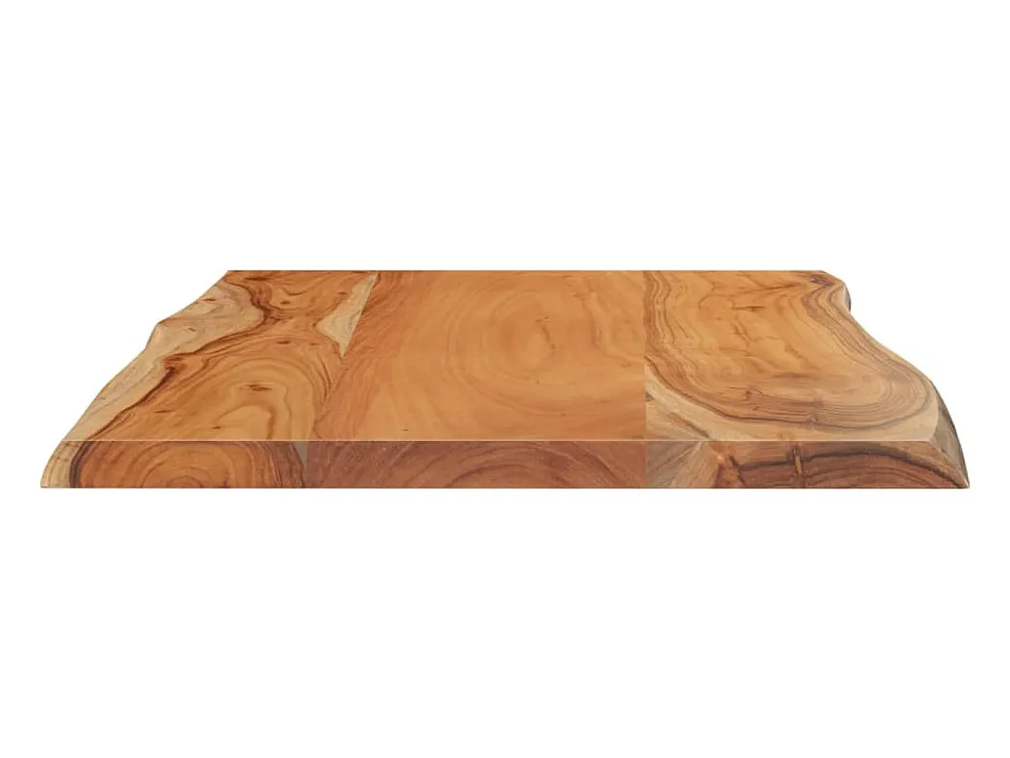 Mesa auxiliar madera maciza acacia borde natural 60x40x2,5 cm