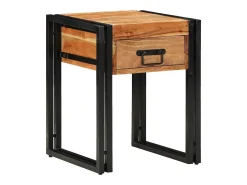 Mesa Auxiliar Marrón 40 x 40 x 50 cm madera maciza de acacia