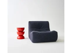 Mesa auxiliar, mesita metal efecto glassy coral