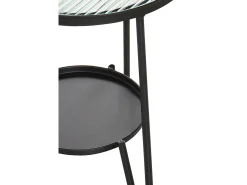 Mesa auxiliar metal con cristal
