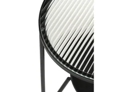 Mesa auxiliar metal con cristal
