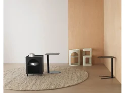 Mesa auxiliar metalica blanca