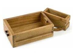 Mesa auxiliar Mindy madera maciza clara 1 cajón Zandhu 50 cm