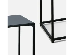 Mesa auxiliar o extremo de sofá, set de 2 negro