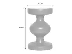 Mesa auxiliar o mesita de metal negro