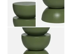 Mesa auxiliar o mesita de metal verde