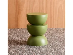 Mesa auxiliar o mesita de metal verde