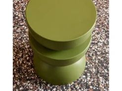 Mesa auxiliar o mesita de metal verde