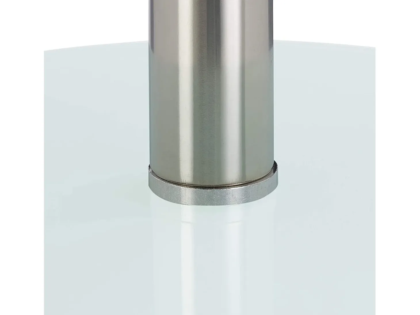 Mesa auxiliar redonda 43 cm de diámetro cristal blanco 13_0002680