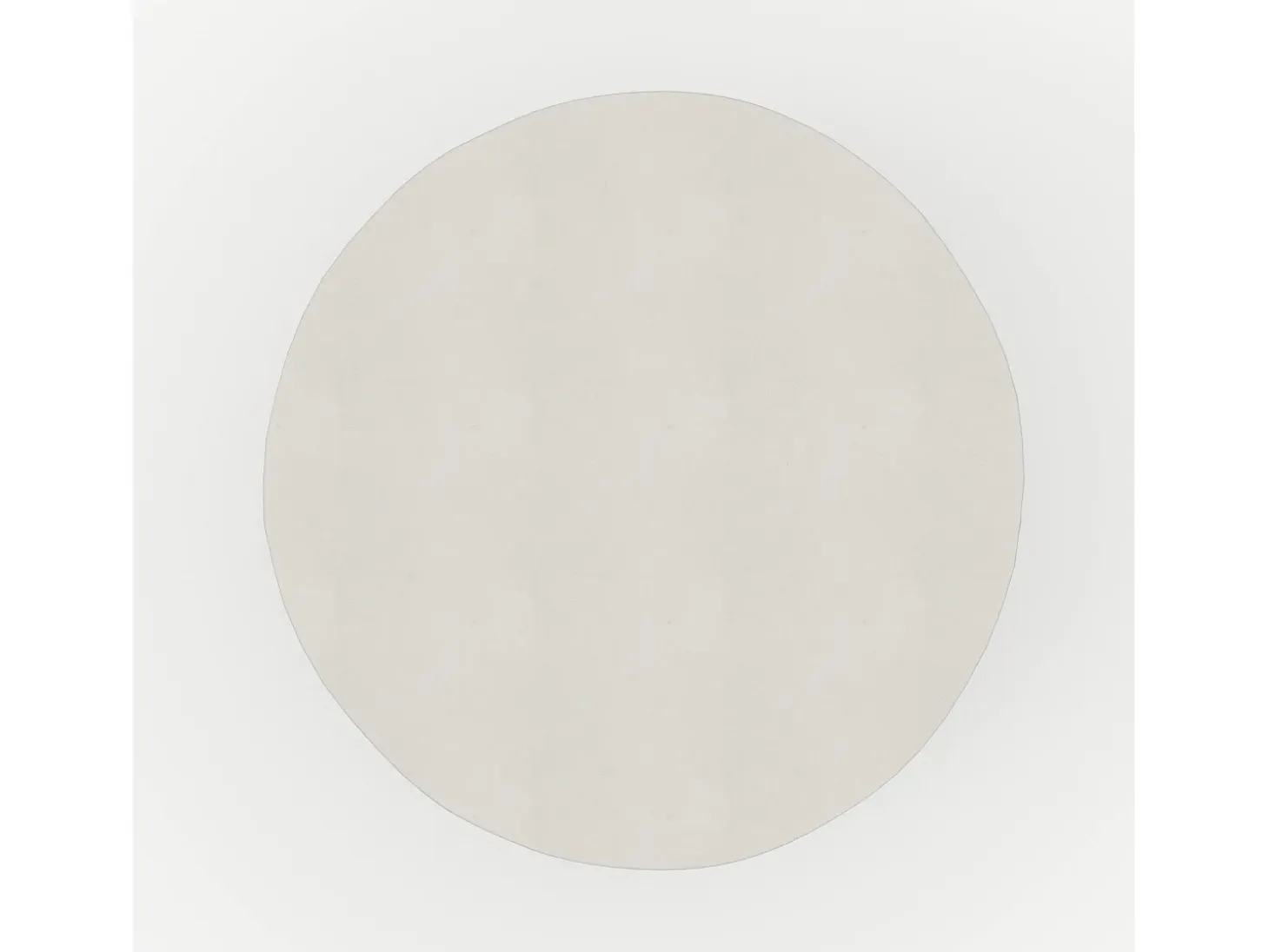 Mesa auxiliar redonda blanca de fibra de arcilla efecto cemento D35 cm - Santorini