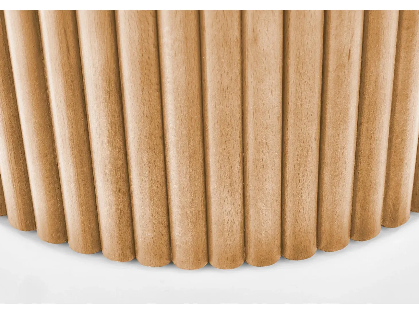 Mesa auxiliar redonda con chapa de madera maciza MOLENE