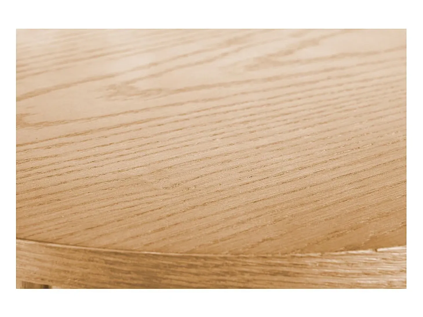 Mesa auxiliar redonda con chapa de madera maciza MOLENE