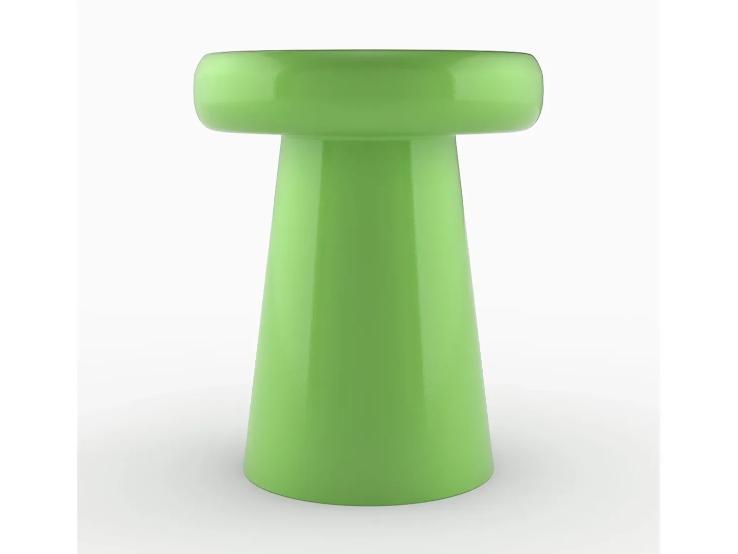 Mesa auxiliar redonda de metal verde - Anouk