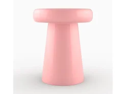 Mesa auxiliar redonda de metal rosa - Anouk