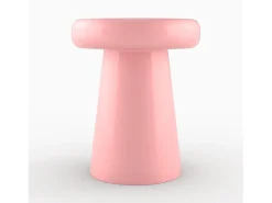 Mesa auxiliar redonda de metal rosa - Anouk