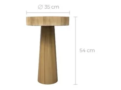 Mesa auxiliar redonda en madera de suar D35 cm - Janah