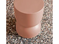 Mesa auxiliar, rincón de sofá, mesita metal ø32 x h42cm nude