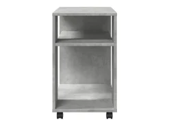 Mesa auxiliar ruedas madera ingeniería gris hormigón 70x35x60cm