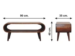 Mesa baja Amaya de estilo nórdico.