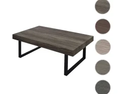 Mesa baja Genk T576, roble silvestre, patas de metal oscuro
