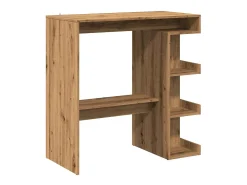 Mesa bar con estante almacenaje roble artisan 100x50x101,5 cm