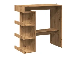 Mesa bar con estante almacenaje roble artisan 100x50x101,5 cm