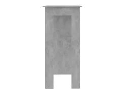 Mesa bar con estante contrachapada gris hormigón 102x50x103,5cm