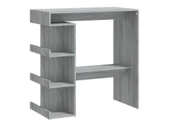 Mesa bar estante almacenaje gris Sonoma 100x50x101,5 cm ES242249