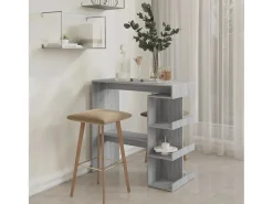 Mesa bar estante almacenaje gris Sonoma 100x50x101,5 cm ES242249