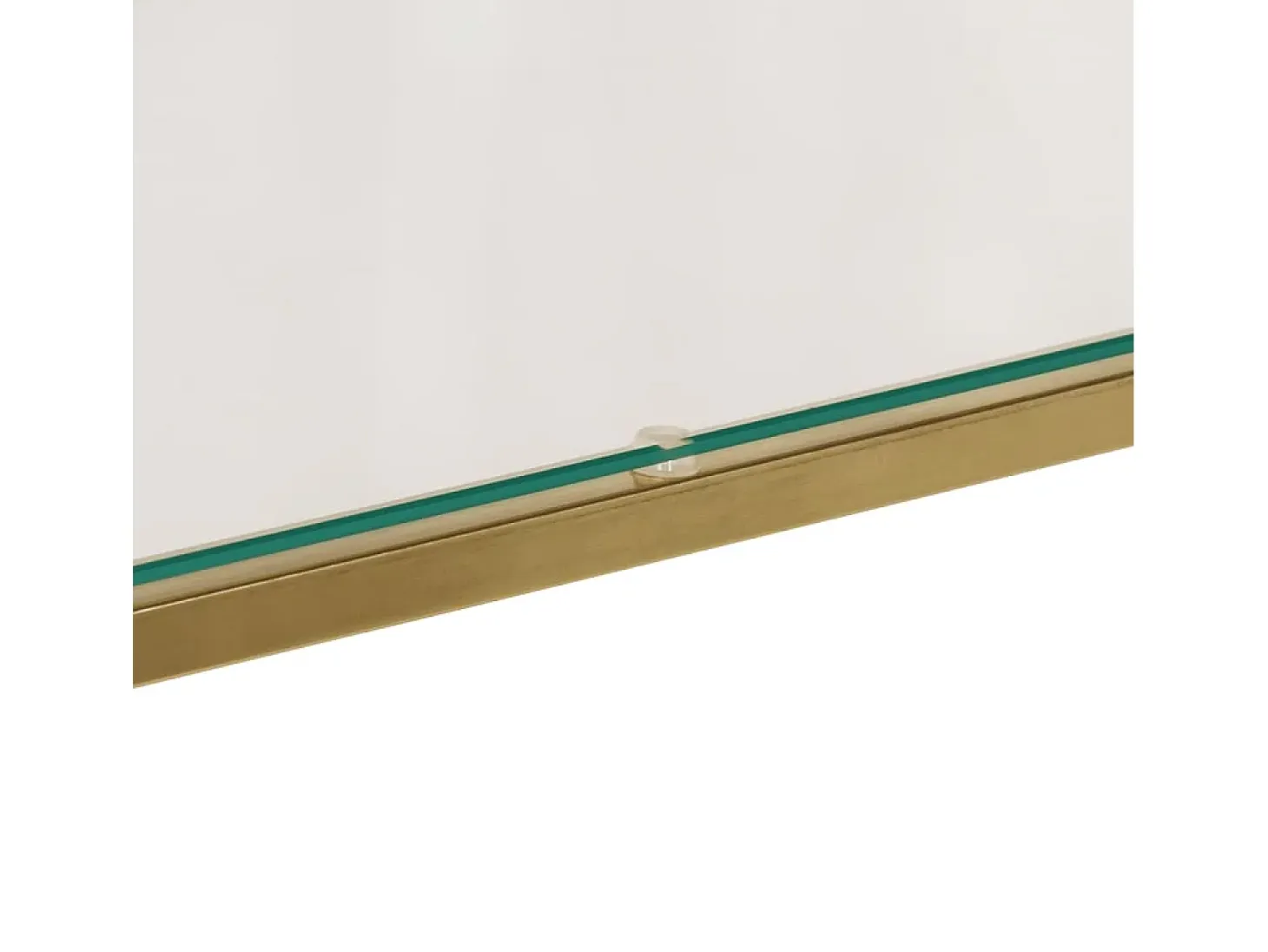 Mesa consola acero inoxidable dorado y vidrio templado