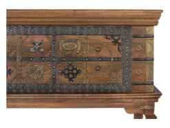 Mesa consola antigua de madera de mango