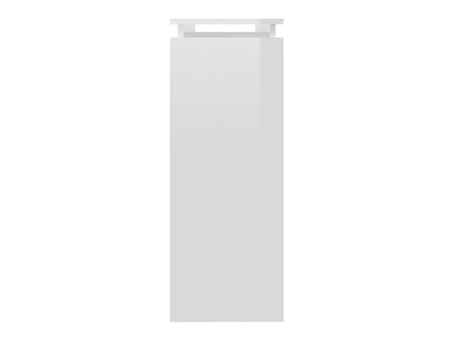 Mesa consola blanca brillante 102x30x80 cm madera de ingeniería