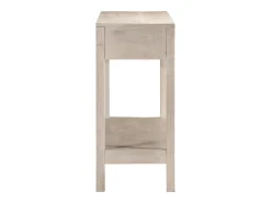 Mesa consola blanca 110x35x75 cm madera maciza de mango