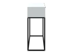 Mesa consola blanca 105x30x75 cm madera contrachapada y hierro