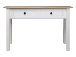 Mesa consola Blanca 110x40x72 cm Pino macizo gama Panamá