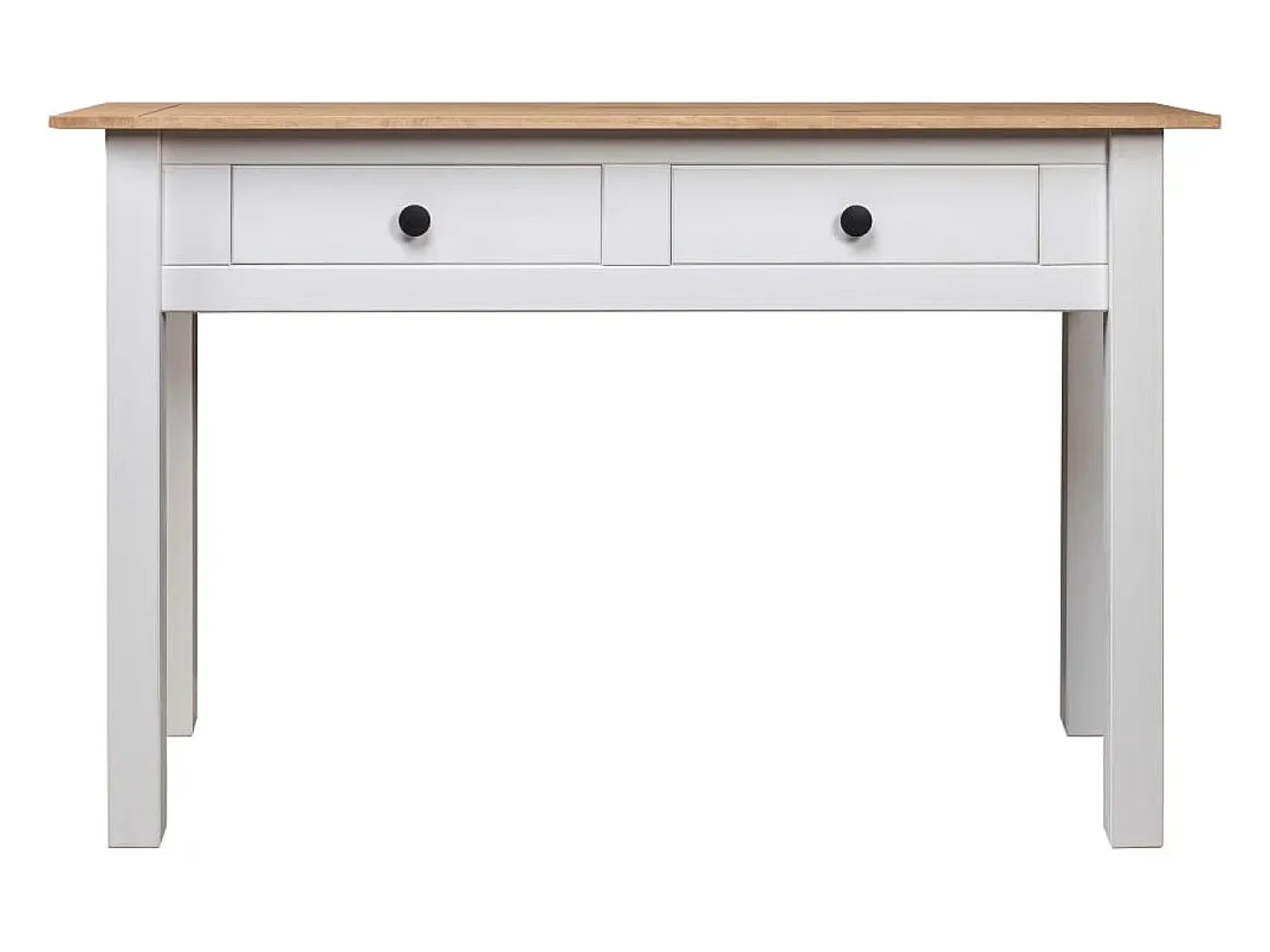 Mesa consola Blanca 110x40x72 cm Pino macizo gama Panamá