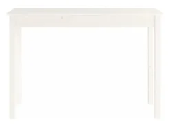 Mesa consola Blanca 110x40x75 cm Madera maciza de pino