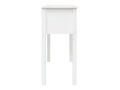 Mesa consola Blanca 100x35x75 cm Madera maciza de pino