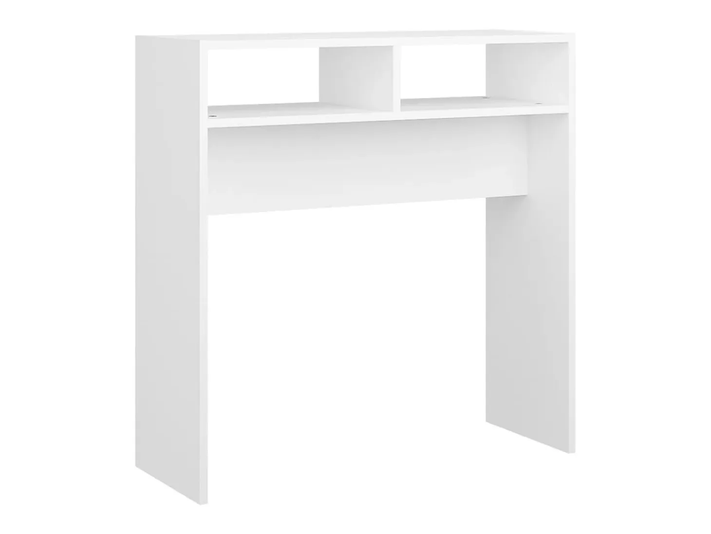 Mesa consola blanca 78x30x80 cm madera de ingeniería