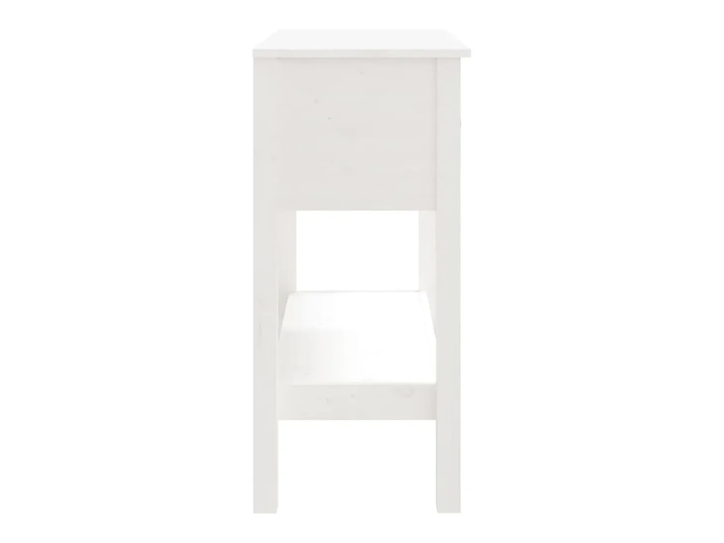 Mesa consola Blanca 75x35x75 cm Madera maciza de pino
