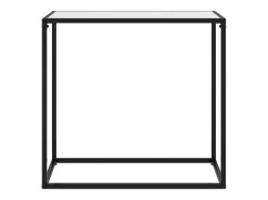 Mesa consola Blanca 80x35x75 cm Cristal templado