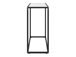 Mesa consola Blanca 80x35x75 cm Cristal templado