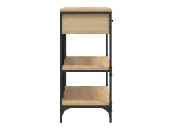 Mesa consola cajones estantes madera de ingeniería roble Sonoma