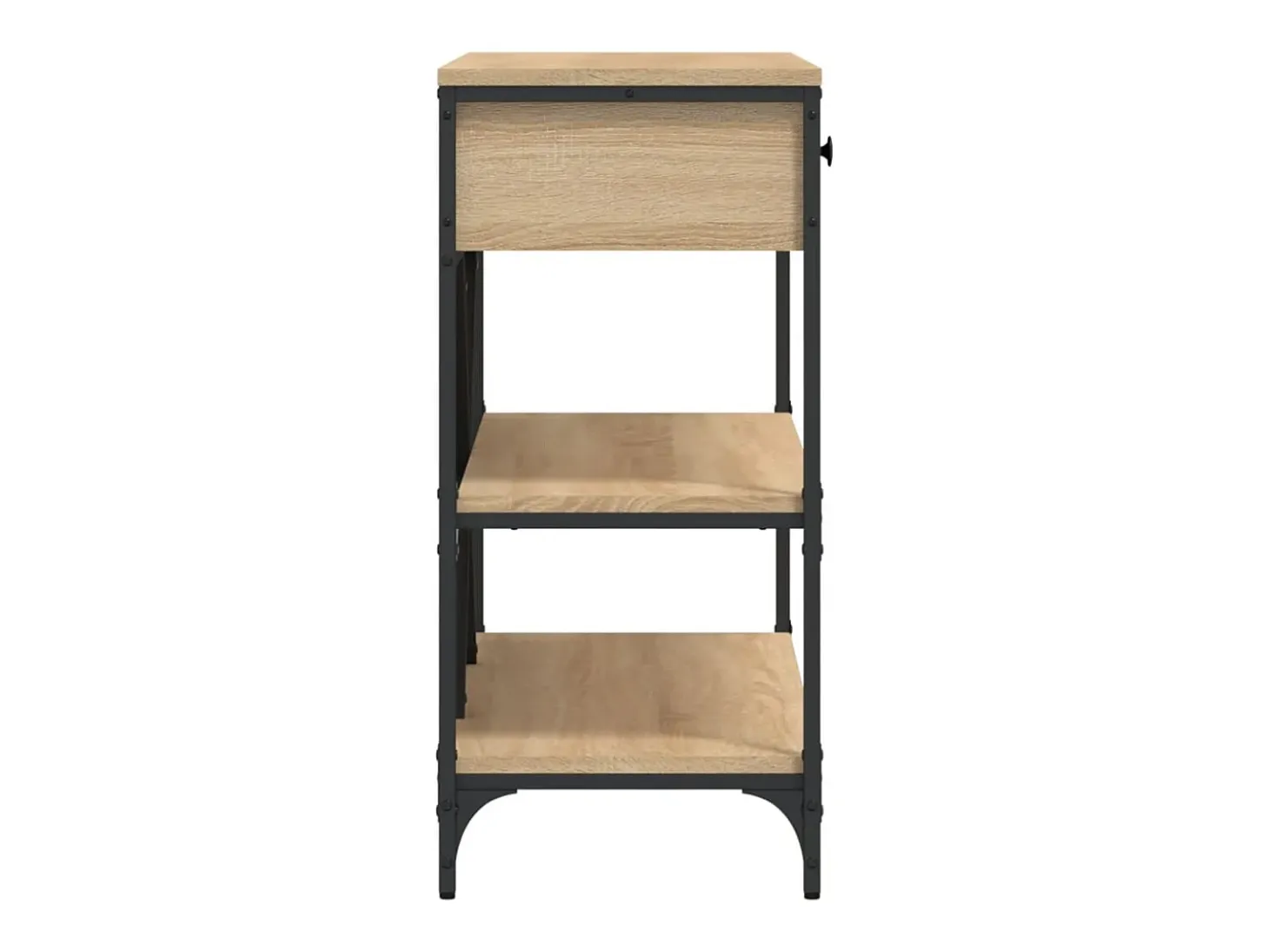 Mesa consola cajones estantes madera de ingeniería roble Sonoma