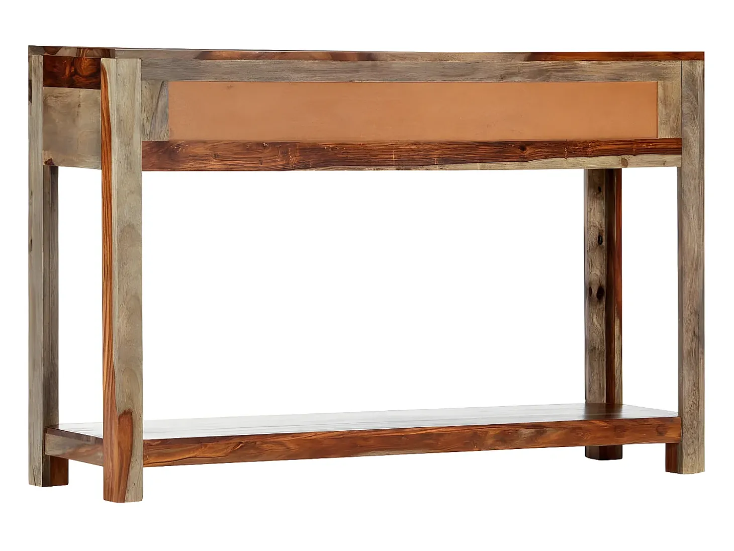 Mesa consola con 3 cajones madera maciza sheesham 120x30x75cm ES864326